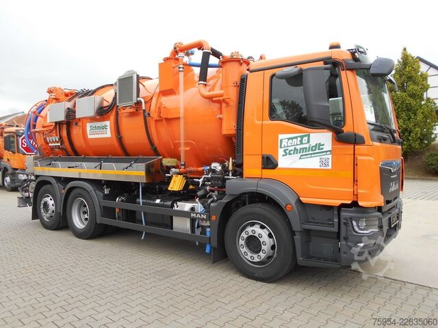 Saugwagen MAN TGM 26.320 6x2-4 BL / Faros 14/1 piston