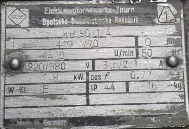 Electric motor 0.8 kW 1410 Rpm VEM 13.551.85.550