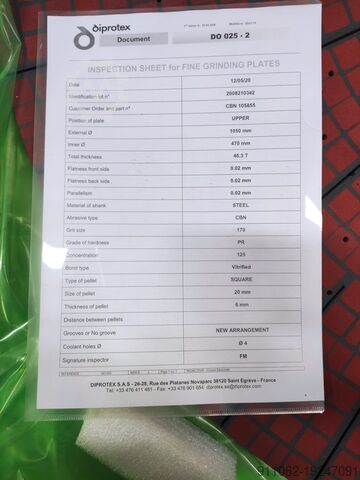 DIPROTEX CBN GRINDING WHEEL DIPROTEX LAPMASTER AC-1000-F