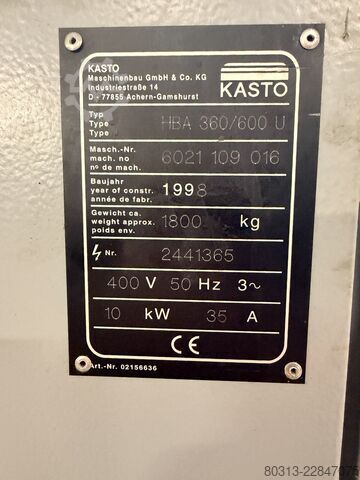 Bügelsäge KASTO HBA 360/600 U