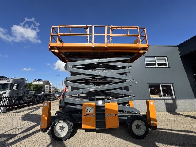 ATN CX 15 Scherenarbeitsbühne / Arbeitsbühne / Scherenbühne 15 m Arbeitshöhe Kubota Diesel 2017 ATN CX 15 SchaarHoogwerker / Arbeitsbuhne / Sciccor 15M werkhoogte Kubota Diesel 2017