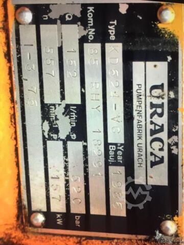 Pump Uraca 624, 520 bar 167 liters uraca 624