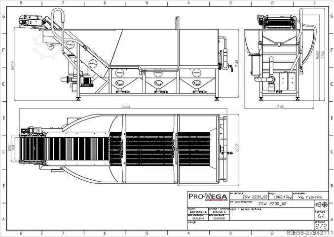 Pro-Vega Wet hopper with Jacuzzi pre-washer PRO-VEGA 
