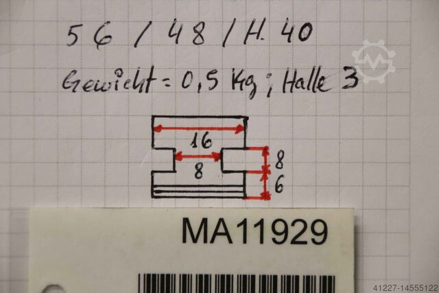 Wechselbacken unbekannt Breite 16 mm