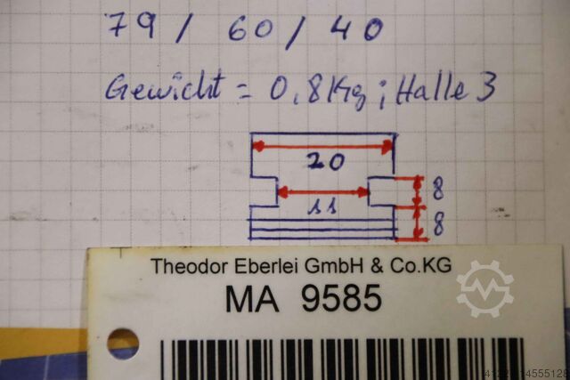 Interchangeable jaws base jaws unbekannt Breite 20 mm