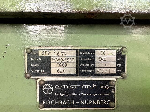 Spindelpresse ERNST SPP 1670