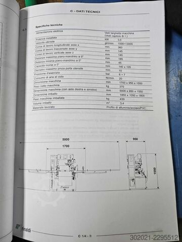Copy Router for Aluminium, Steel and PVC Rinaldi Nanomatic 380 S