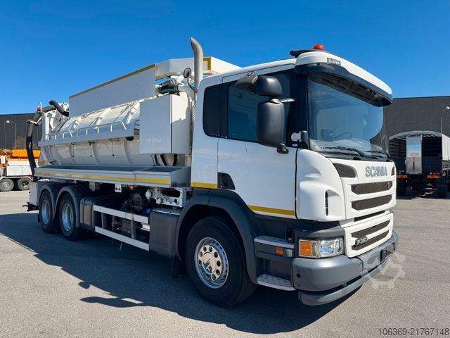 Vacuum tank truck SCANIA P360 6x4 Hvidtved Larsen Flexline 312 Euro 6