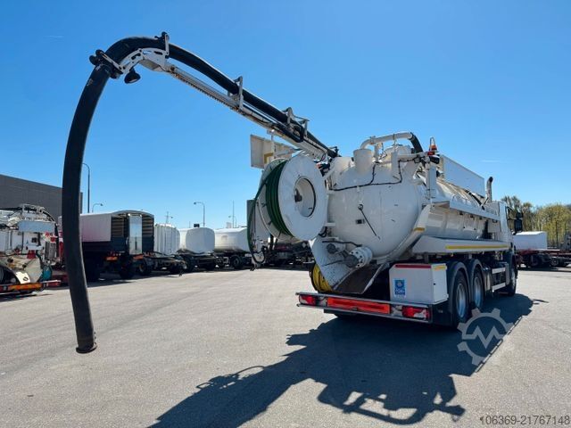 Vacuum tank truck SCANIA P360 6x4 Hvidtved Larsen Flexline 312 Euro 6