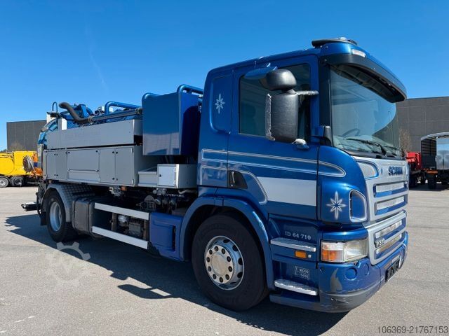 Vacuum tank truck SCANIA P310 4x2 Hvidtved Larsen Flexline 207