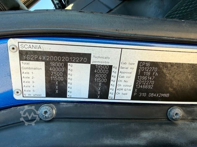 Vacuum tank truck SCANIA P310 4x2 Hvidtved Larsen Flexline 207