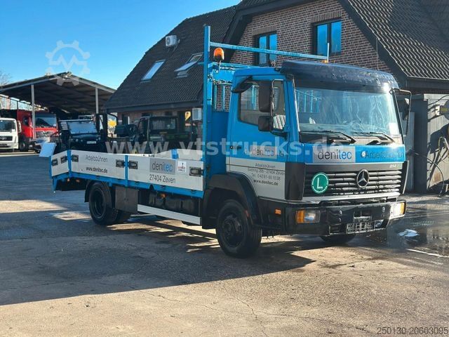 Car carrier van MERCEDES-BENZ 814 L 4x2 Auffahrrampen Seilwinde