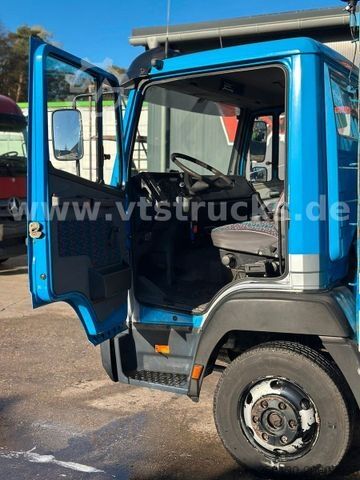 Car carrier van MERCEDES-BENZ 814 L 4x2 Auffahrrampen Seilwinde