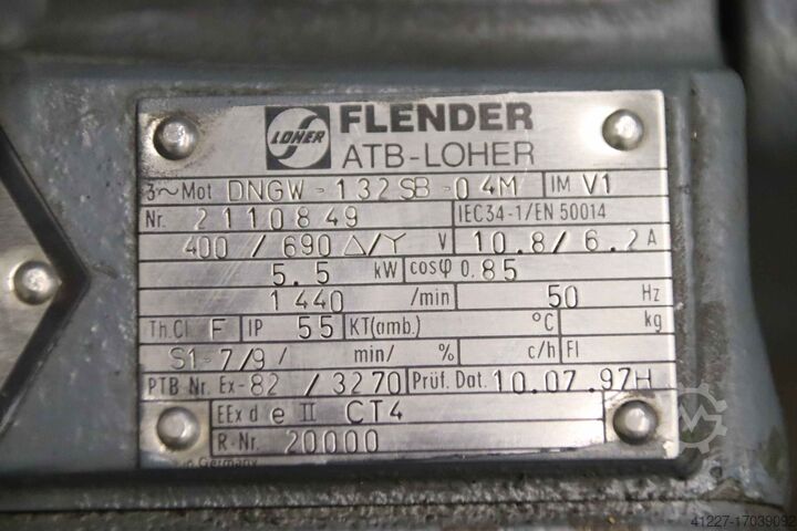 Gear motor 5.5 kW 215 rpm Flender Himmel FZC61-K4