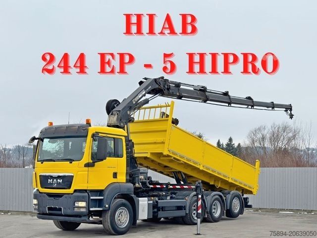Truck mounted crane MAN TGS 35.400 * HIAB 244 EP - 5 HIPRO + FUNK * 8x4