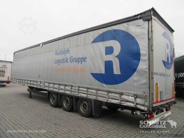 Open semitrailer with tarp Schmitz Cargobull Curtainsider Mega Getränke