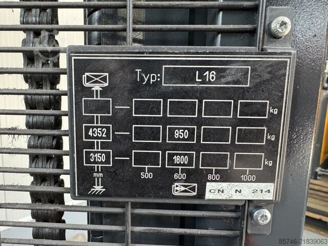 L 16 * DEMO * Atex EX * Proplan 3G / Zone 2 * Triplex FFL !! NEW battery !! LINDE L 16 * DEMO * Atex EX * Proplan 3G / Zone 2 * Triplex FFL !! NEW battery !!