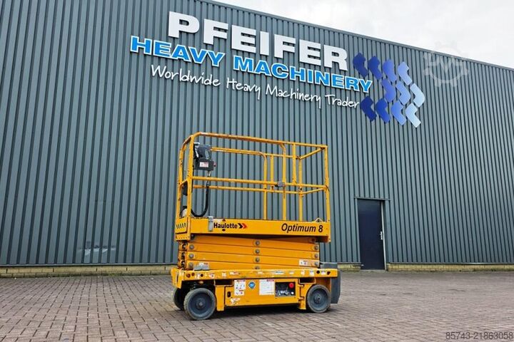 Scissor lift Haulotte Optimum 8 Electric,Batteries(07-2025),7.77m Workin
