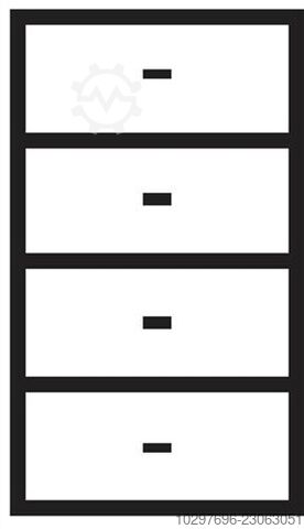 Suspension file cabinet, H1350xW800xD600mm – 1 unit C+P 