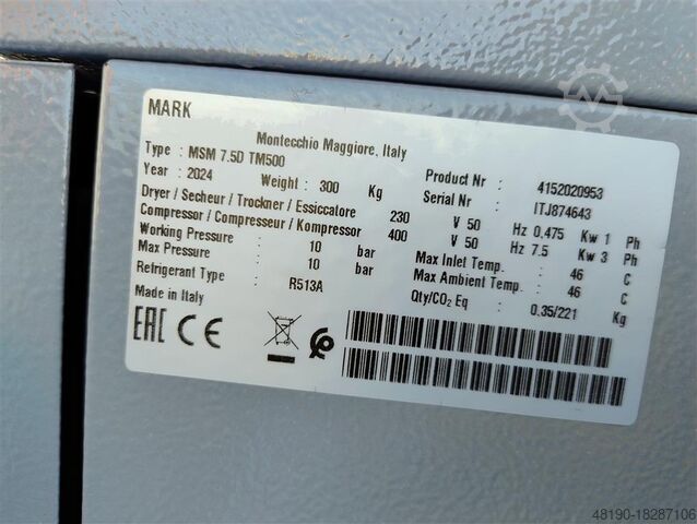 Screw compressor MARK MSM7.5D TM500