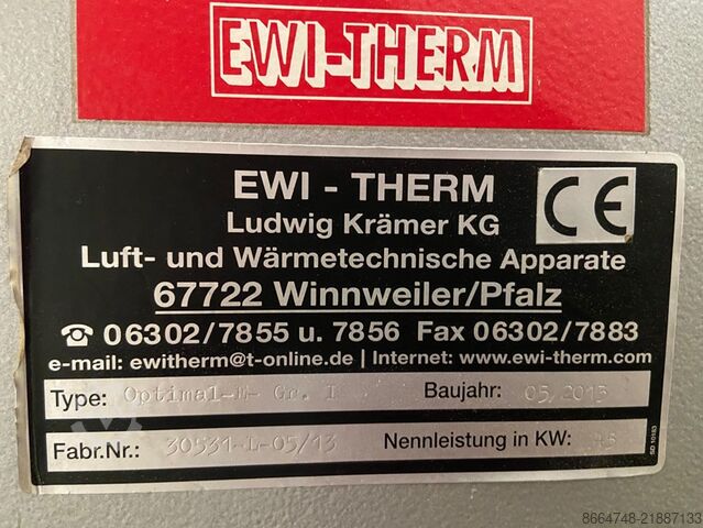 Heating system for wood and wood chips EWI Therm Optimat-E-Gr.1