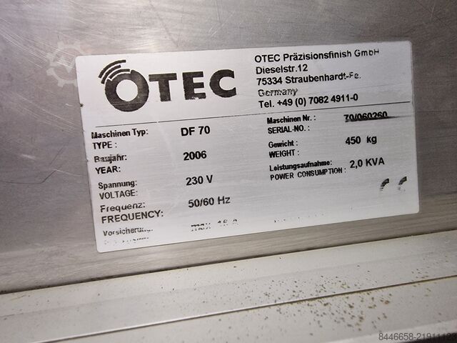 Polishing machine OTEC DF70