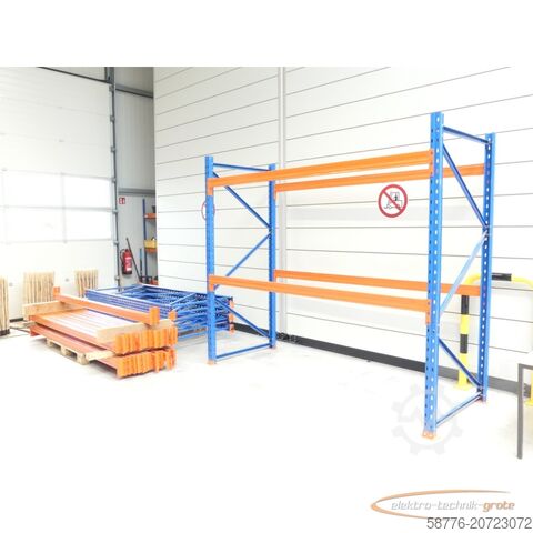 Komponente unbekannt 19,5 lfd. Meter Schwerlast Palettenregal Höhe 2,47 mtr. Feldbreite 2,70 mtr. Trägerhöhe 10 cm
