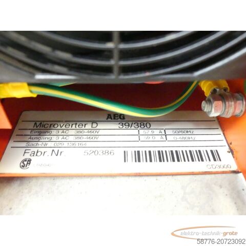 Component AEG Microverter D 39/380 Umrichter SN: 520386