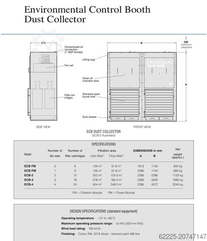 Absauganlage, Arbeitsstation Donaldson ECB-2 Donaldson Torit ECB-2