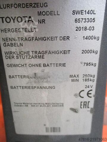 High lifting pallet truck TOYOTA SWE140L