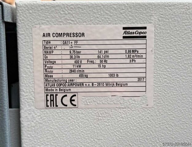 Schraubenkompressor ATLAS COPCO GA11+ FF