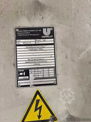 Schweißautomatenträger Gustav Stähler SF 4,3/4,5
