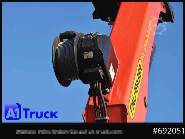 Flatbed truck DAF XF 510 SSC PK 34.002, Jib Seilwinde Funk