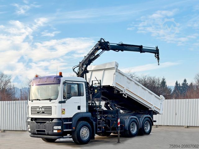 Kipper LKW MAN TGA 26.350 * KIPPER 4,90m + TEREX ATLAS * 6x4 *