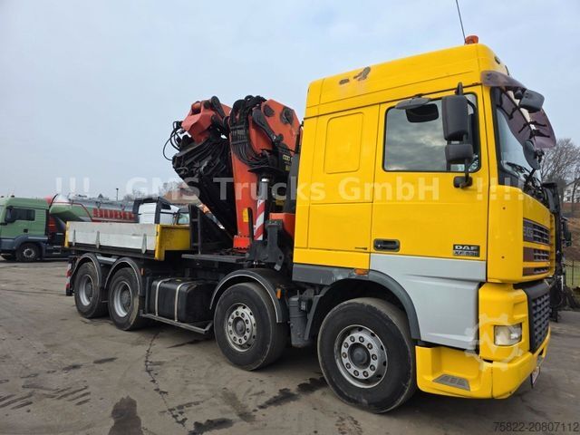 Flatbed truck DAF 95XF / 8X4 / 35m Kran Palfinger PK90002 / WINCH