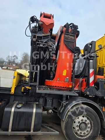 Flatbed truck DAF 95XF / 8X4 / 35m Kran Palfinger PK90002 / WINCH