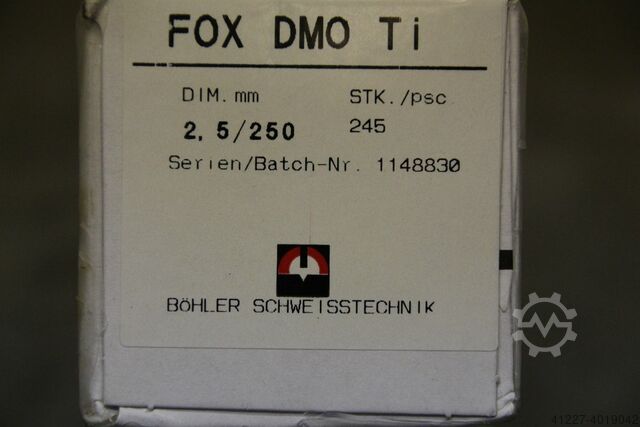Stick electrodes welding electrodes 2.5 x 250 Boehler FOX DMO Ti
