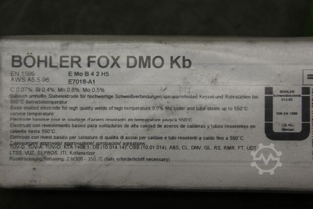 Stick electrodes welding electrodes 2.5 x 250 Boehler FOX DMO Kb