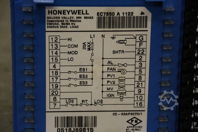 Combustion control controller Honeywell EC7850A1122