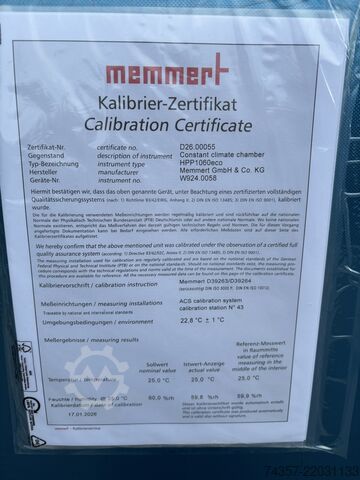 Climate chamber Memmert HPP 1060 eco Memmert HPP 1060eco