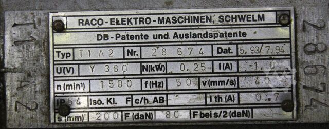 Electrospindle cylinder RACO T1 A2