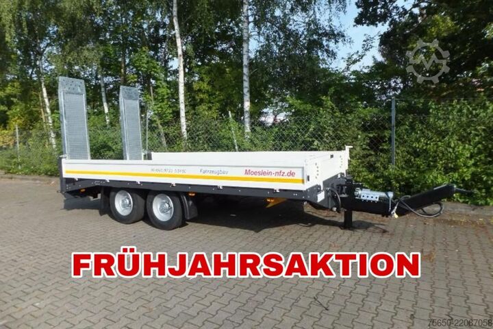 Low loader trailer Möslein TTT 11- 6,28 Weiß  Neuer Tandemtieflader