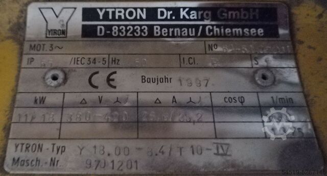 Agitator motor Motor from YTRON YTRON Y 18.00 - 8,4 /T 10 - IV