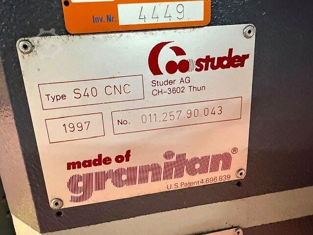 Cylindrical grinding machine Studer S40