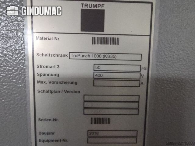 TRUMPF Trupunch1000 S05 TRUMPF Trupunch1000 S05