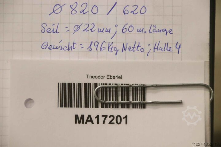 Kranseil Ø 22 mm 60 m GHD Görlitzer Hanf & Drahtseilerei 6x36WS-IWRC