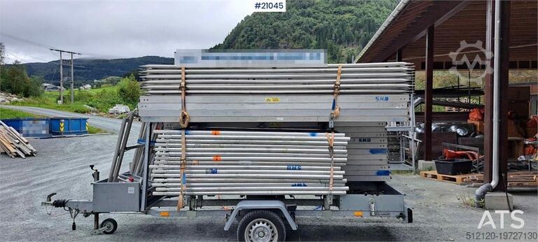 Temared scaffolding trailer w/ 162m2 scaffolding  Temared scaffolding trailer w/ 162m2 scaffolding