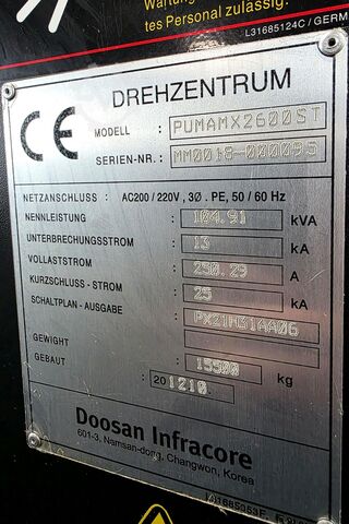 CNC-Dreh- und Fräszentrum Doosan Puma MX 2600 ST