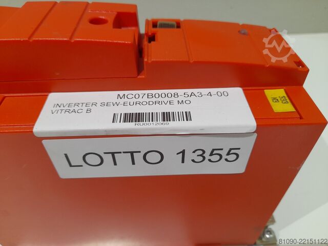 MOVITRAC Inverter 0.75KVA/1HP SEW-EURODRIVE SEW-EURODRIVE MC07B0008-5A3-4-00