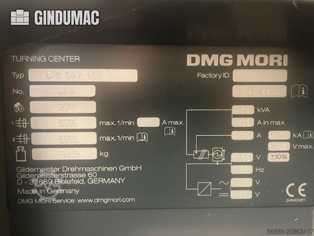 DMG MORI CTX beta 800 TC DMG MORI CTX beta 800 TC